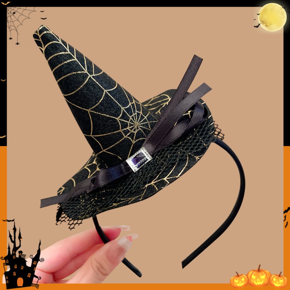 Party Hat Cone - Spider Halloween Witch Hat Headband Pumpkin