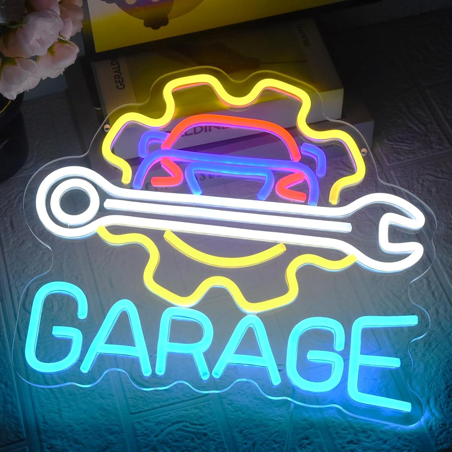Garage Neon Sign USB Powered L - Neon Sign Party review and price