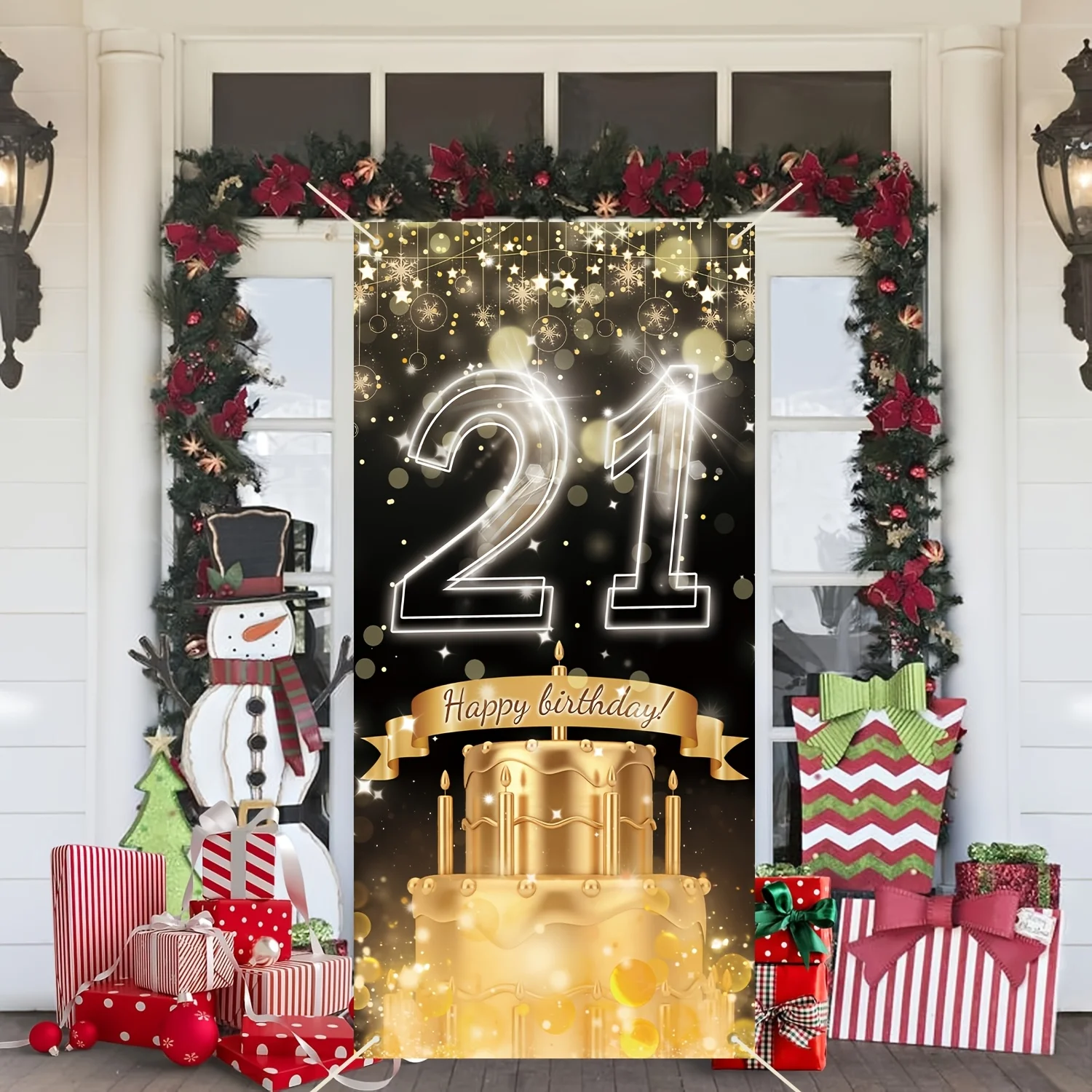 2D banner, 21st birthday banne - Party Banner Gold review and price