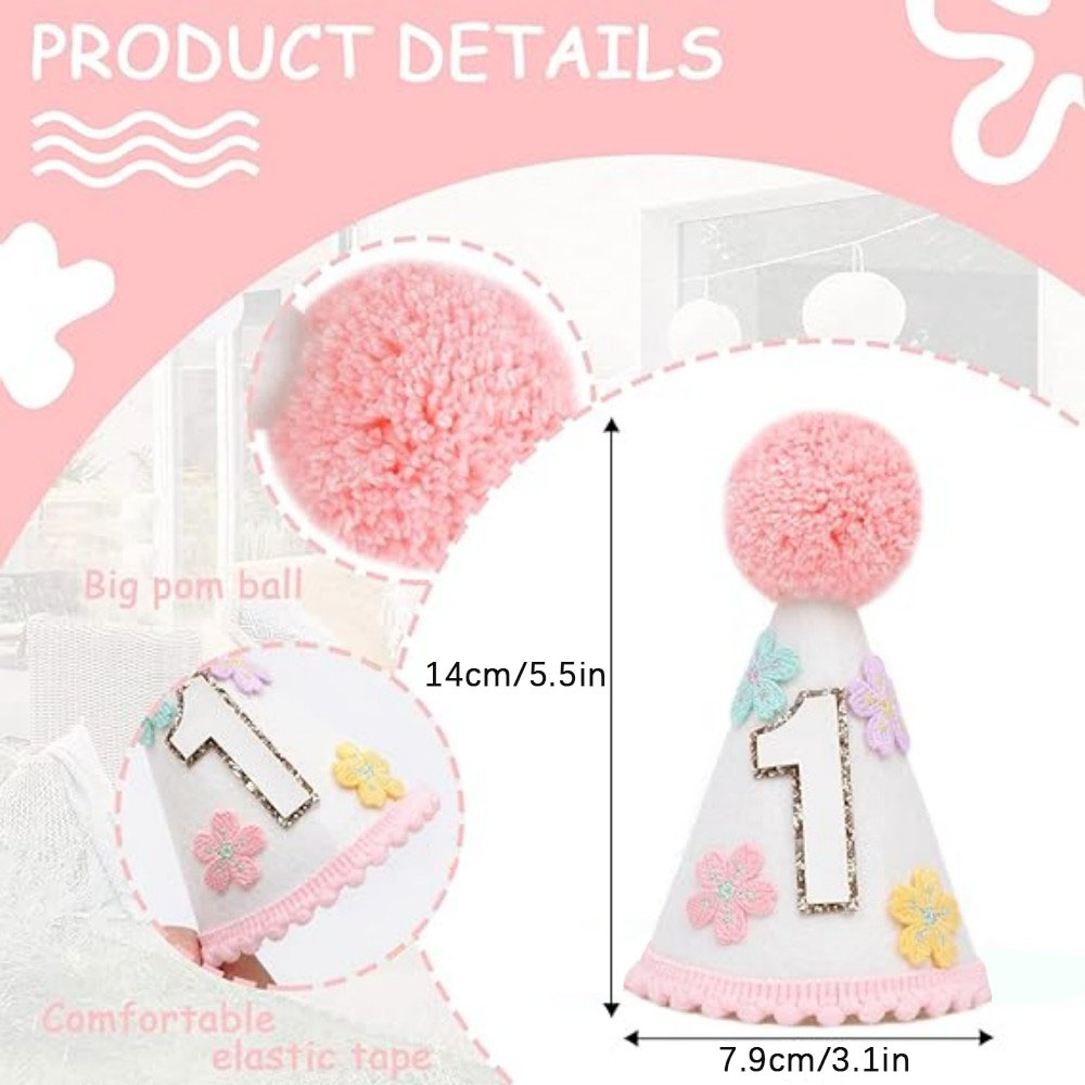 Colorful Floral Cone-Shaped Bi - Party Hat Cone review and price