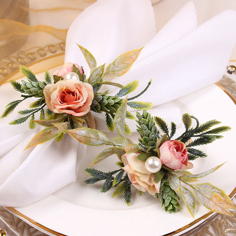 Napkin Rings Holder Rose & Pin - Party Event Supplier review and price