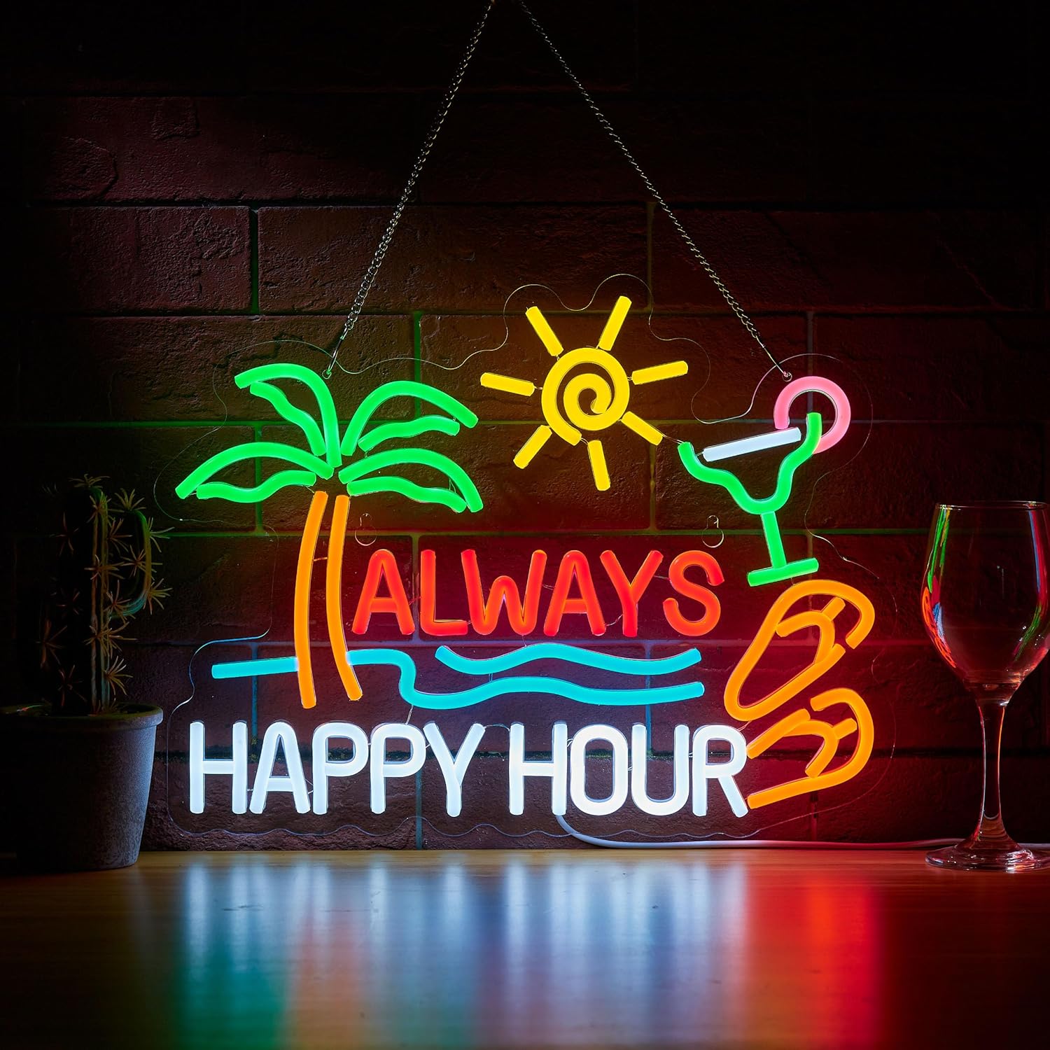Always Happy Hour Beer Bar Neo - Neon Sign Party review and price