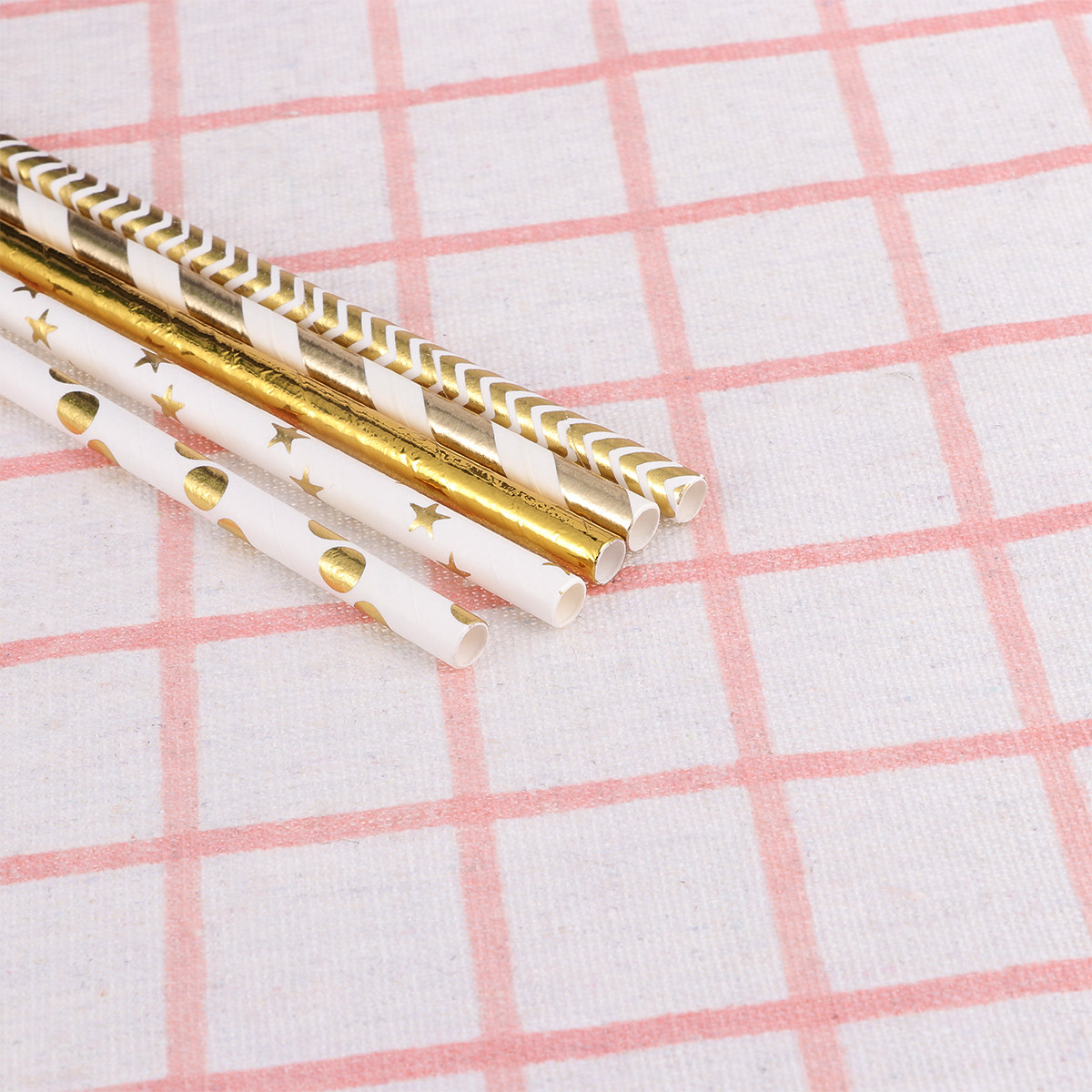 50Pcs Love Heart Paper Straws  - Paper Straw Color review and price