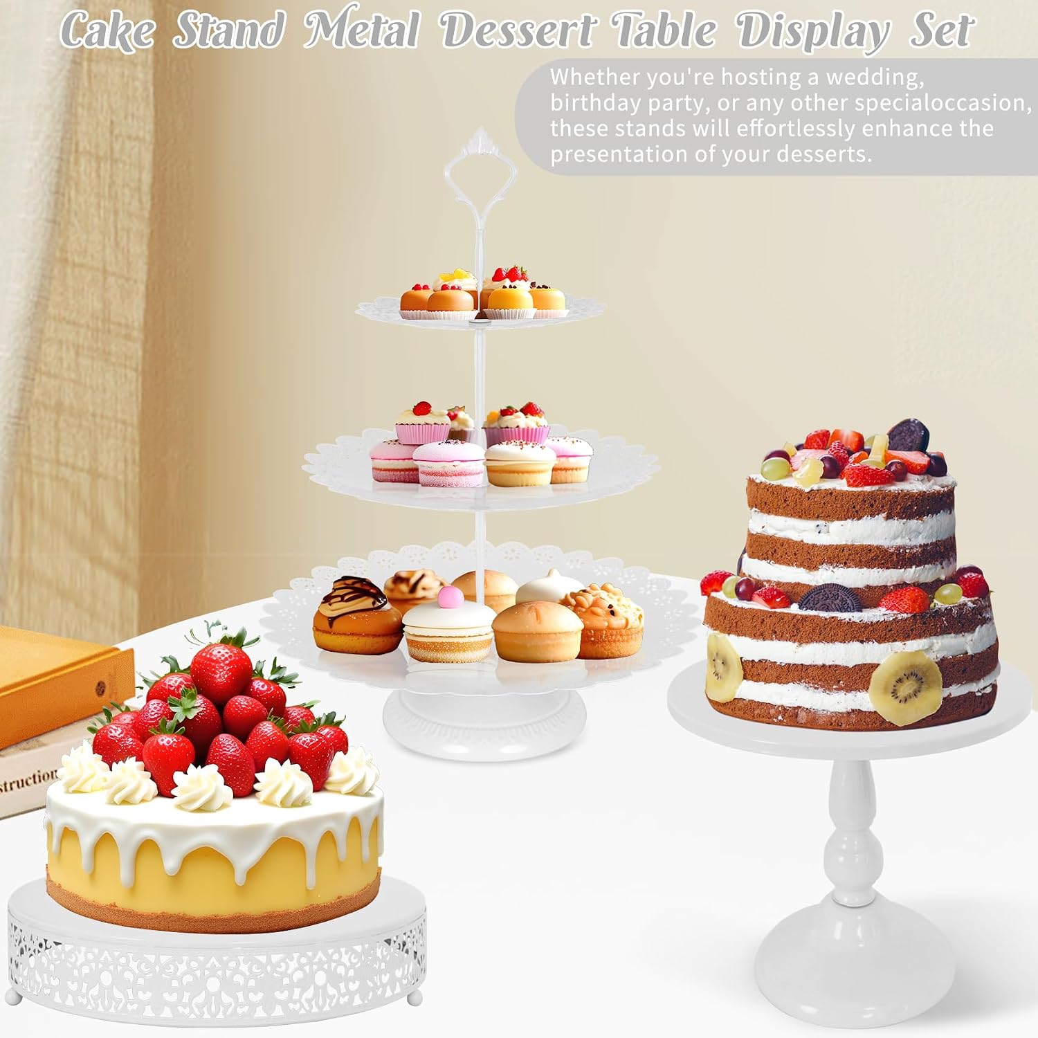 Black Metal Dessert Table Disp - Cupcake Stand Tier review and price