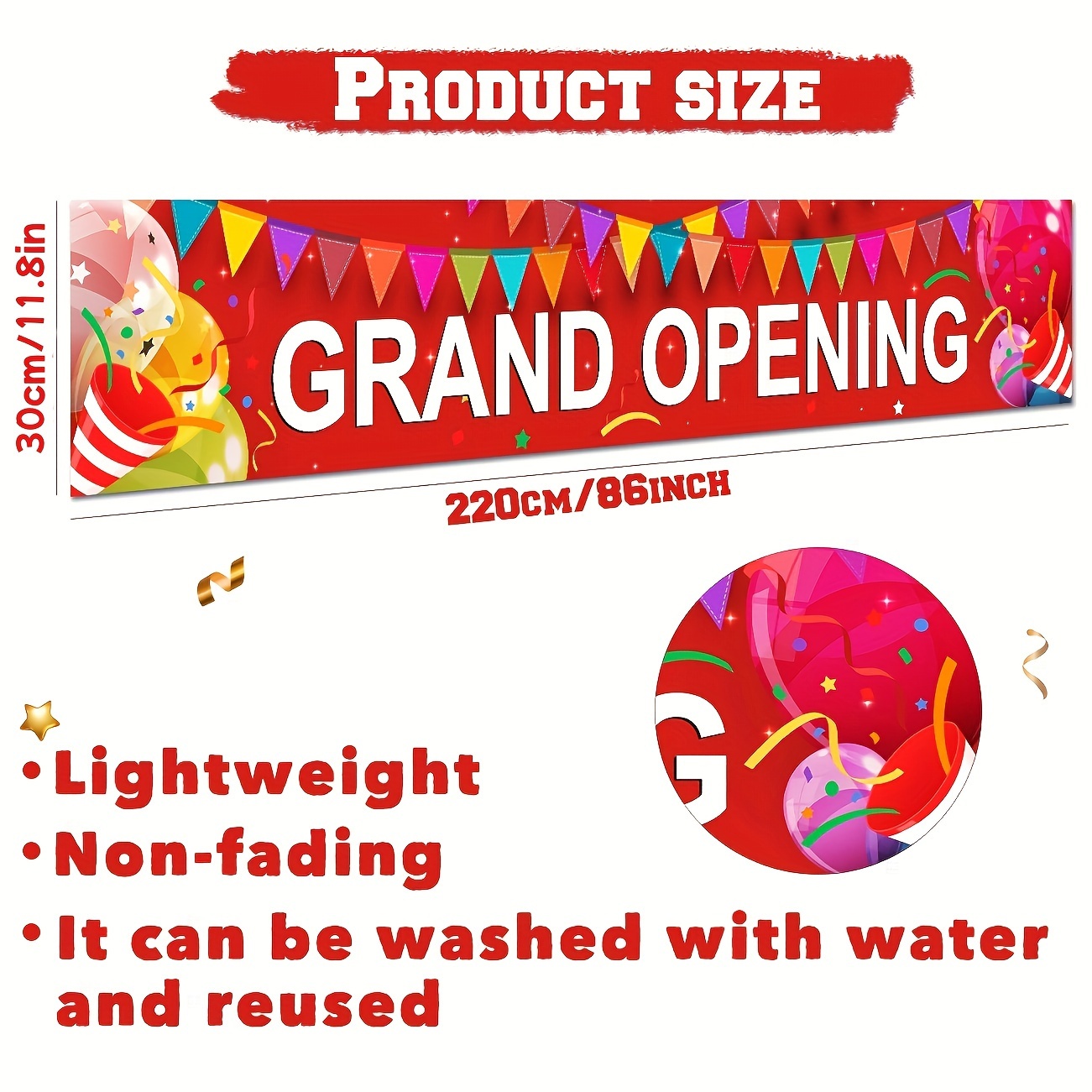 Grand Opening Banner New Store - Party Event Supply Store review and price