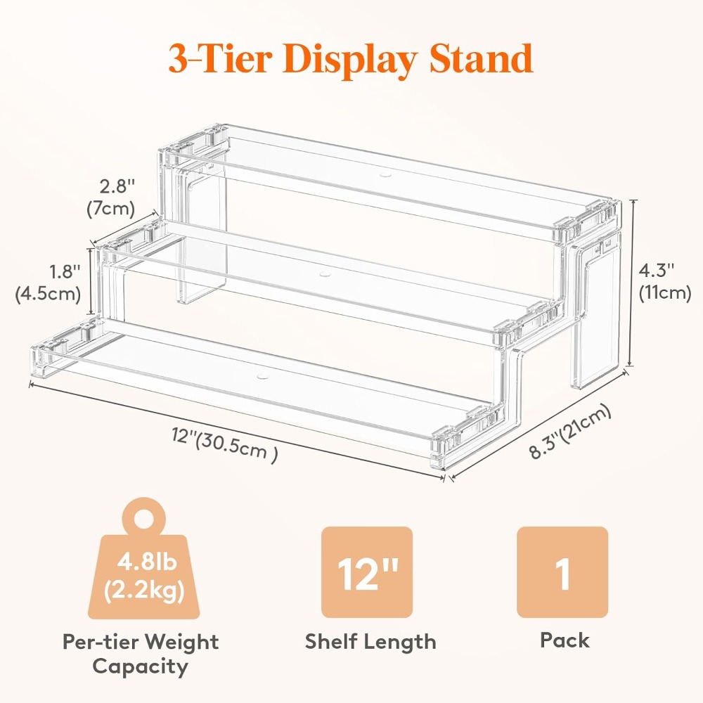 3 Tier Clear Acrylic Spice Rac - Cupcake Stand Tier review and price