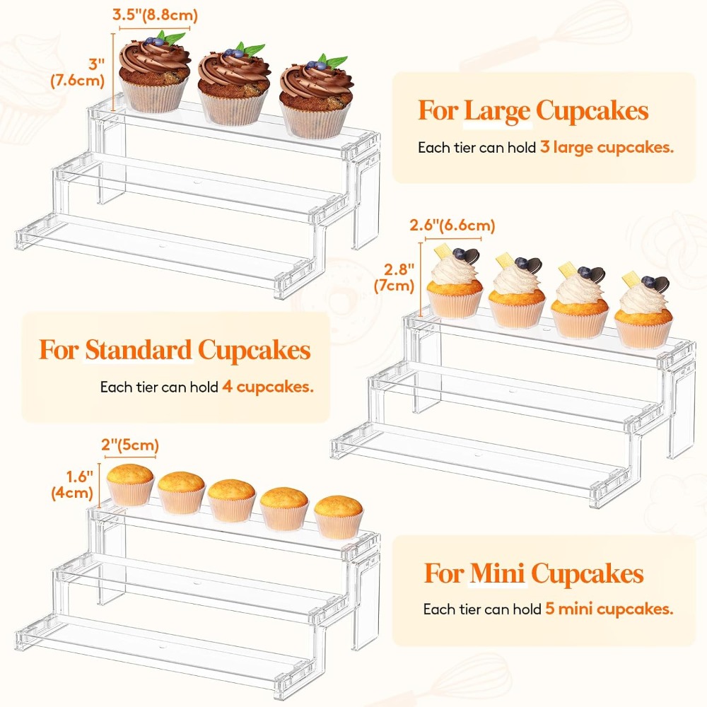 3 Tier Clear Acrylic Spice Rac - Cupcake Stand Tier review and price