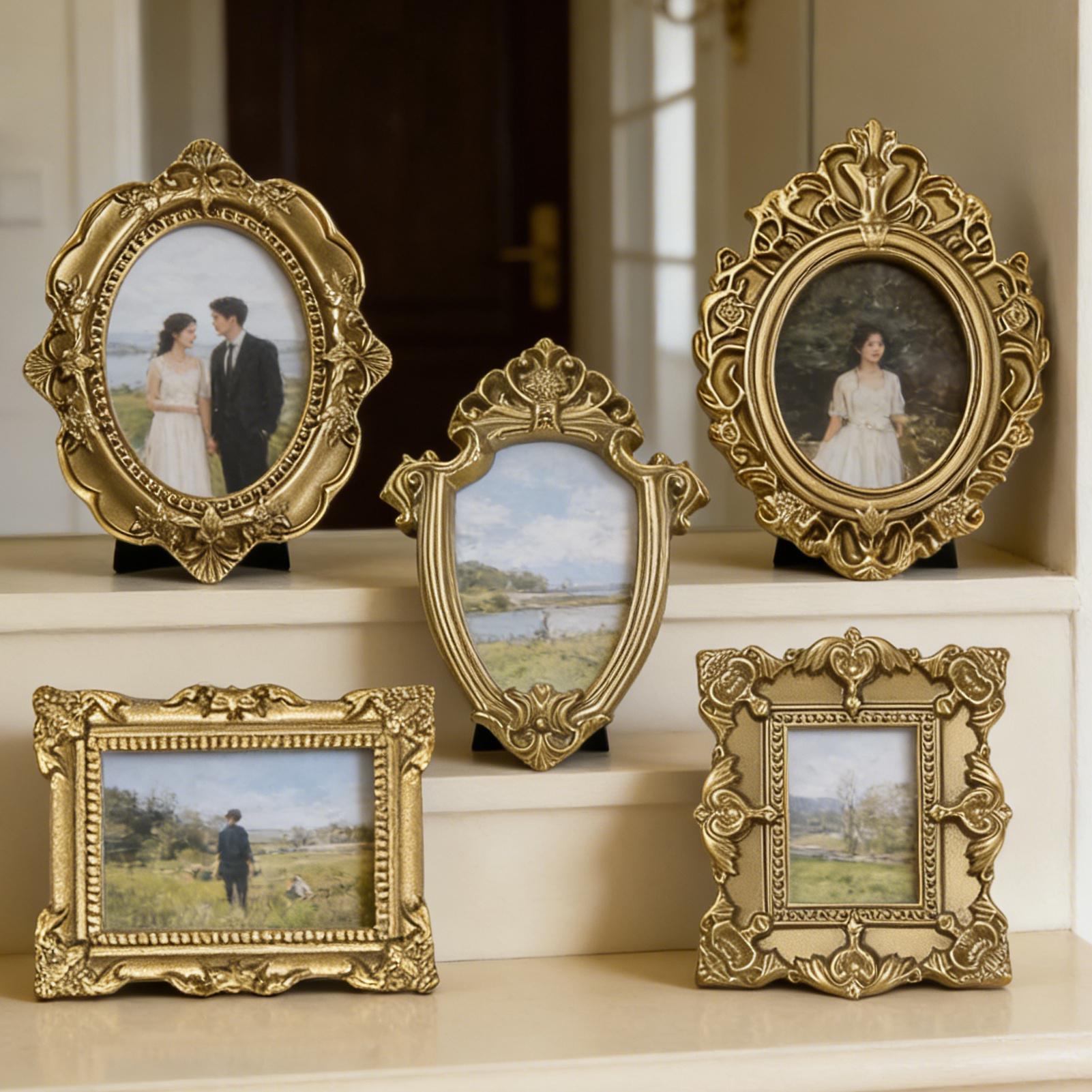 5PCS Gold Vintage Photo Frame  - Photo Booth Frame review and price