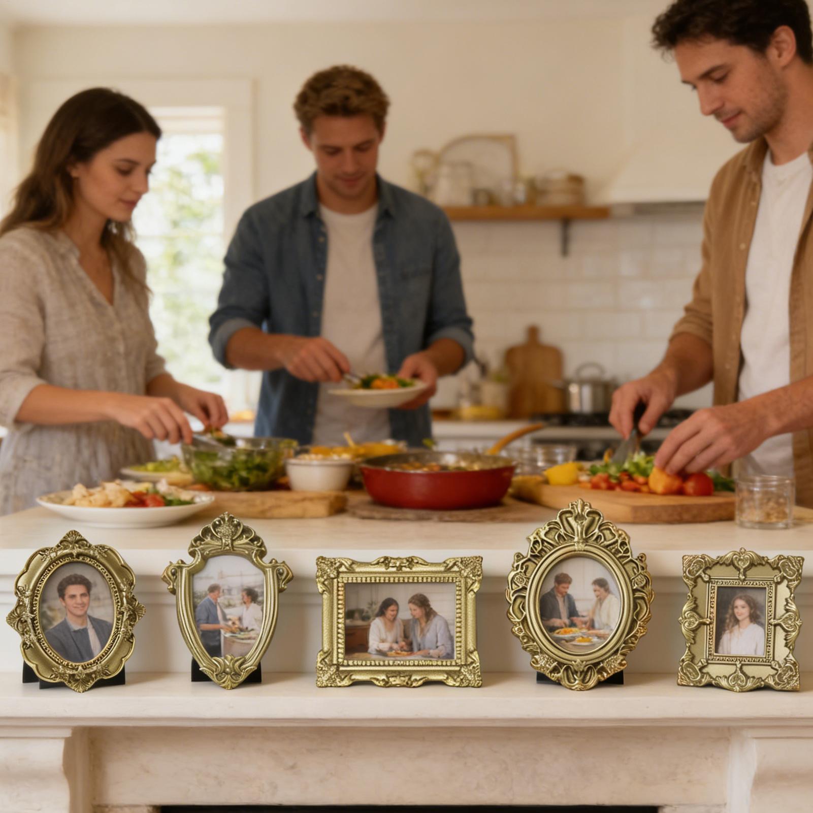 5PCS Gold Vintage Photo Frame  - Photo Booth Frame review and price
