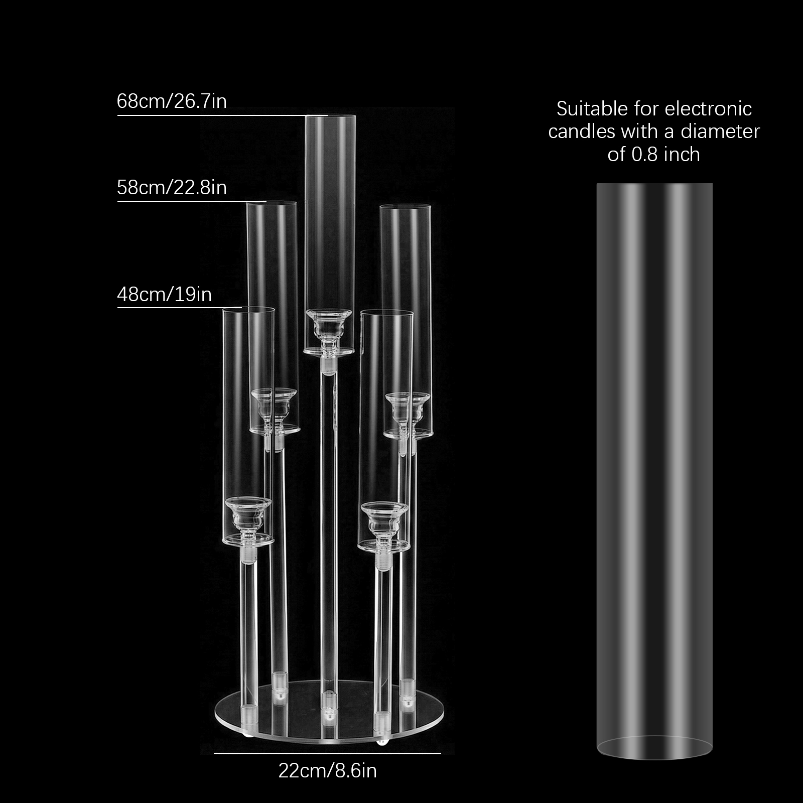20/10PCS 5 Arm Acrylic Candle  - Centerpiece Stick review and price