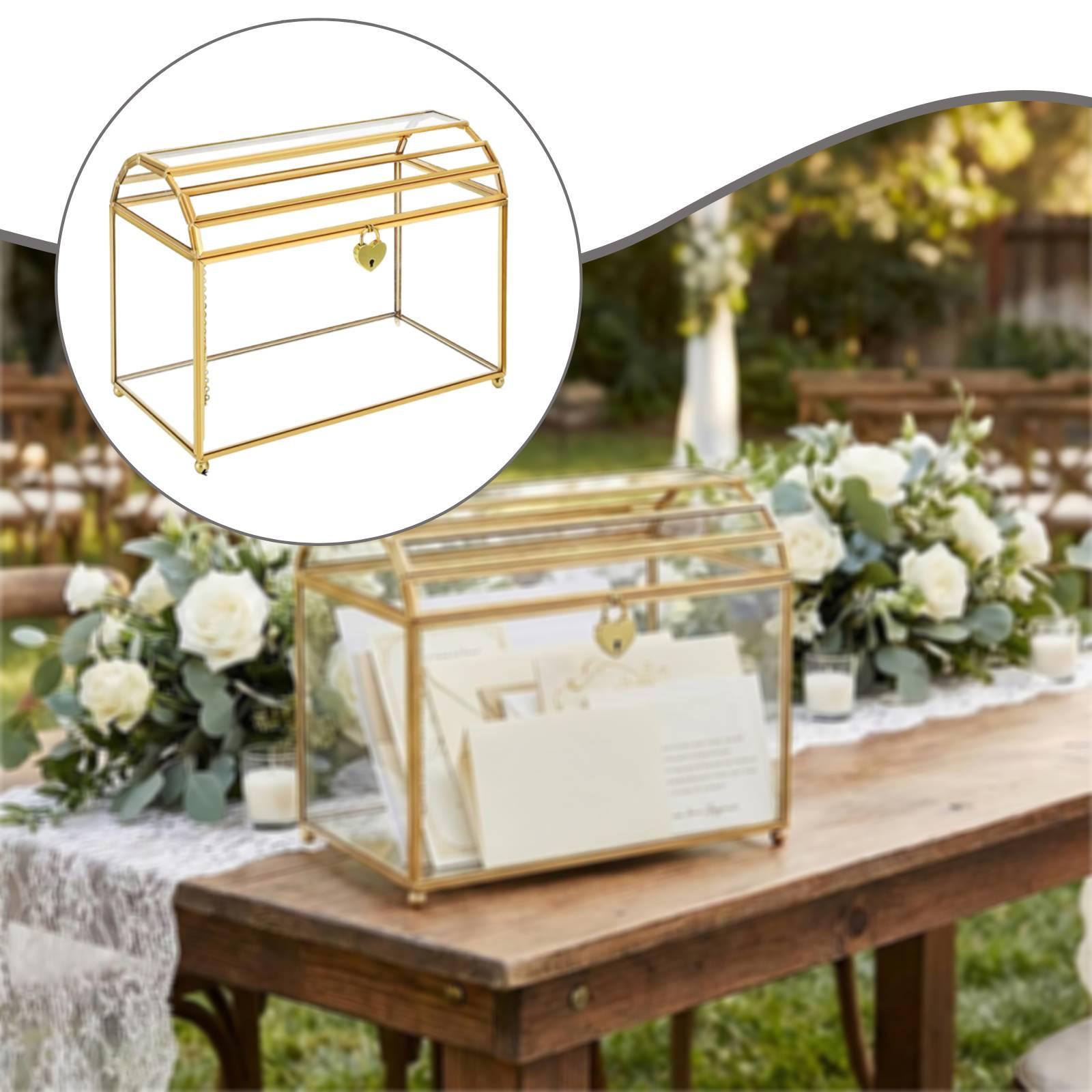 Glass Wedding Card Box Storage - Event Party Box review and price