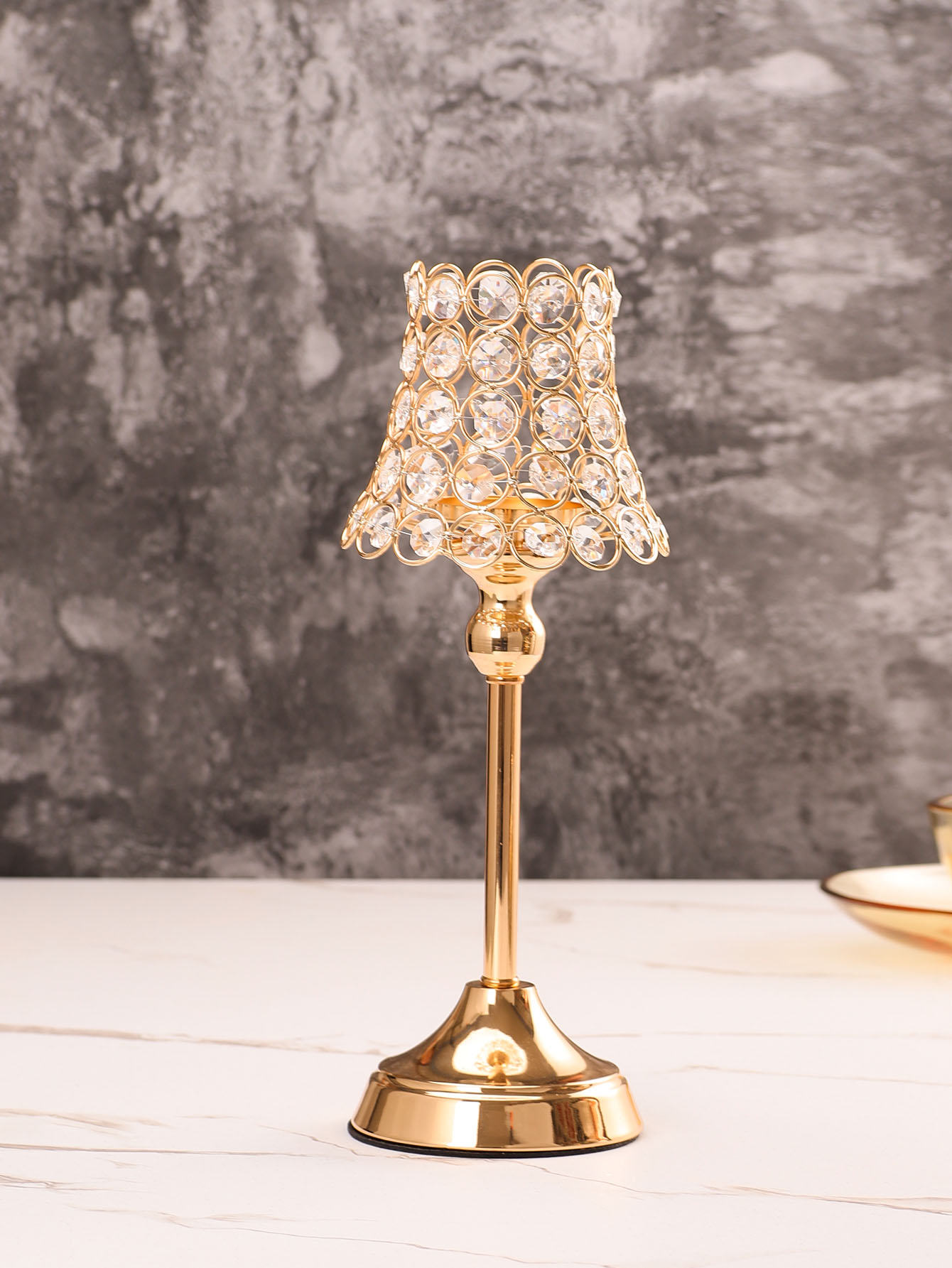 1pc Golden Crystal Candle Hold - Centerpiece Stick review and price