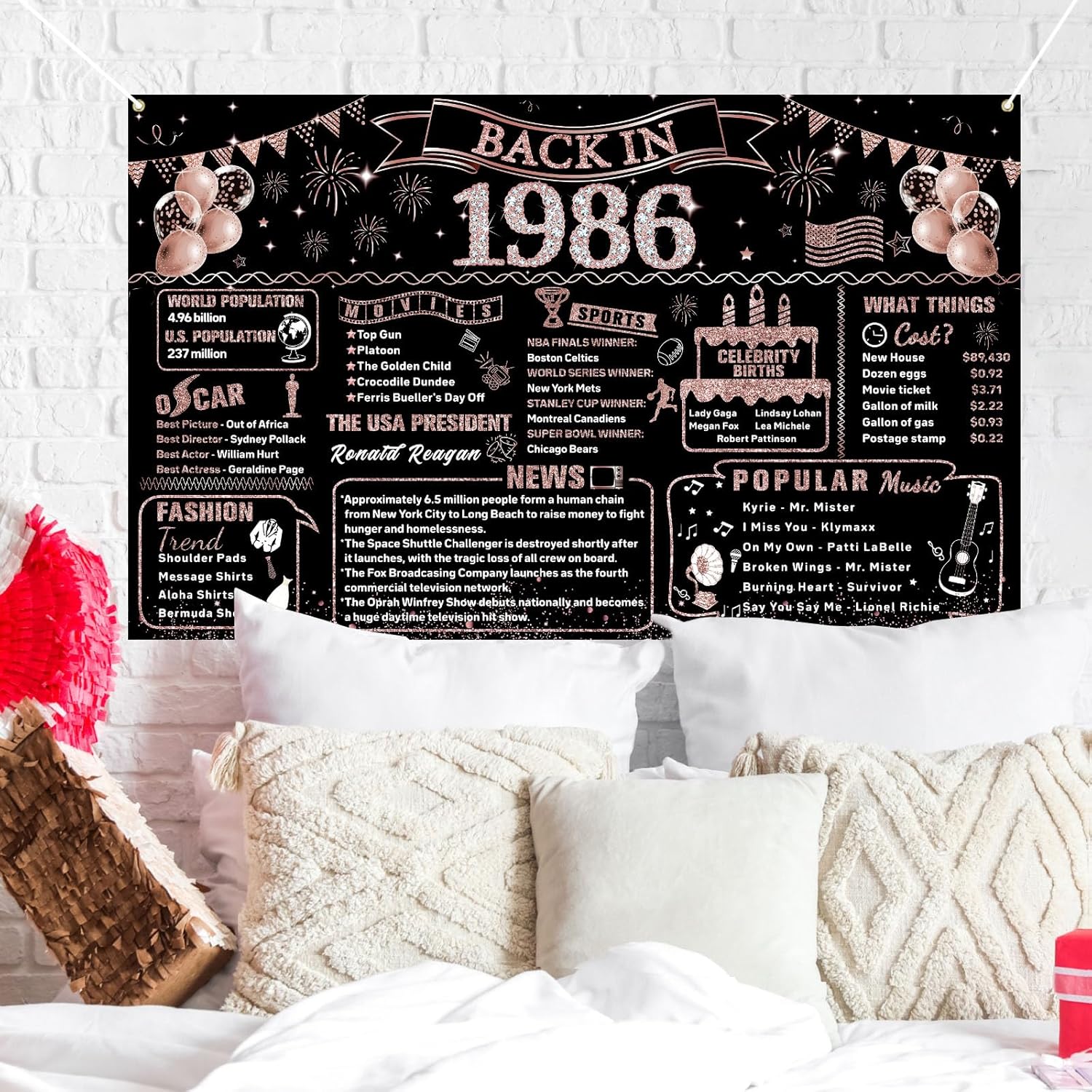 40th Birthday Decorations for  - Party Banner Gold review and price