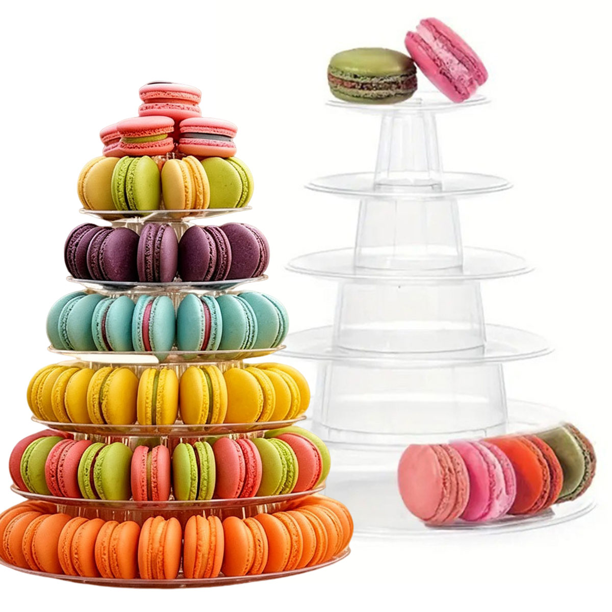 1PC 6-Tier Round Plastic Clear - Cupcake Stand Tier review and price