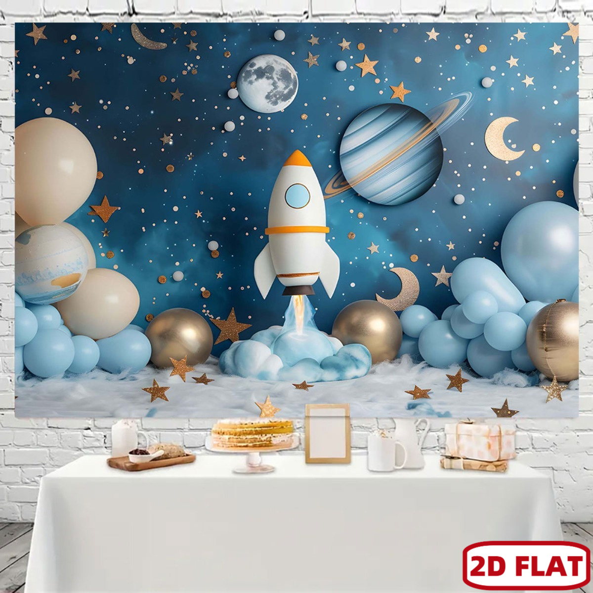2D flat 1pc space theme party  - Event Launch Party review and price