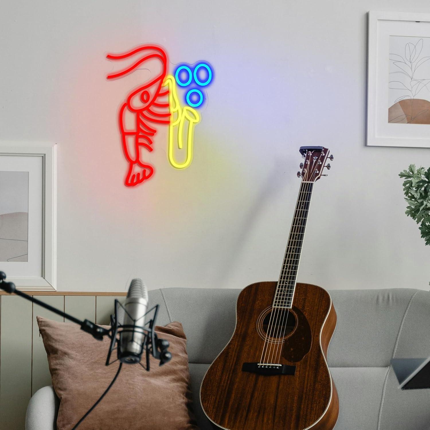 Lobster Saxophone Neon Sign Ja - Neon Sign Party review and price