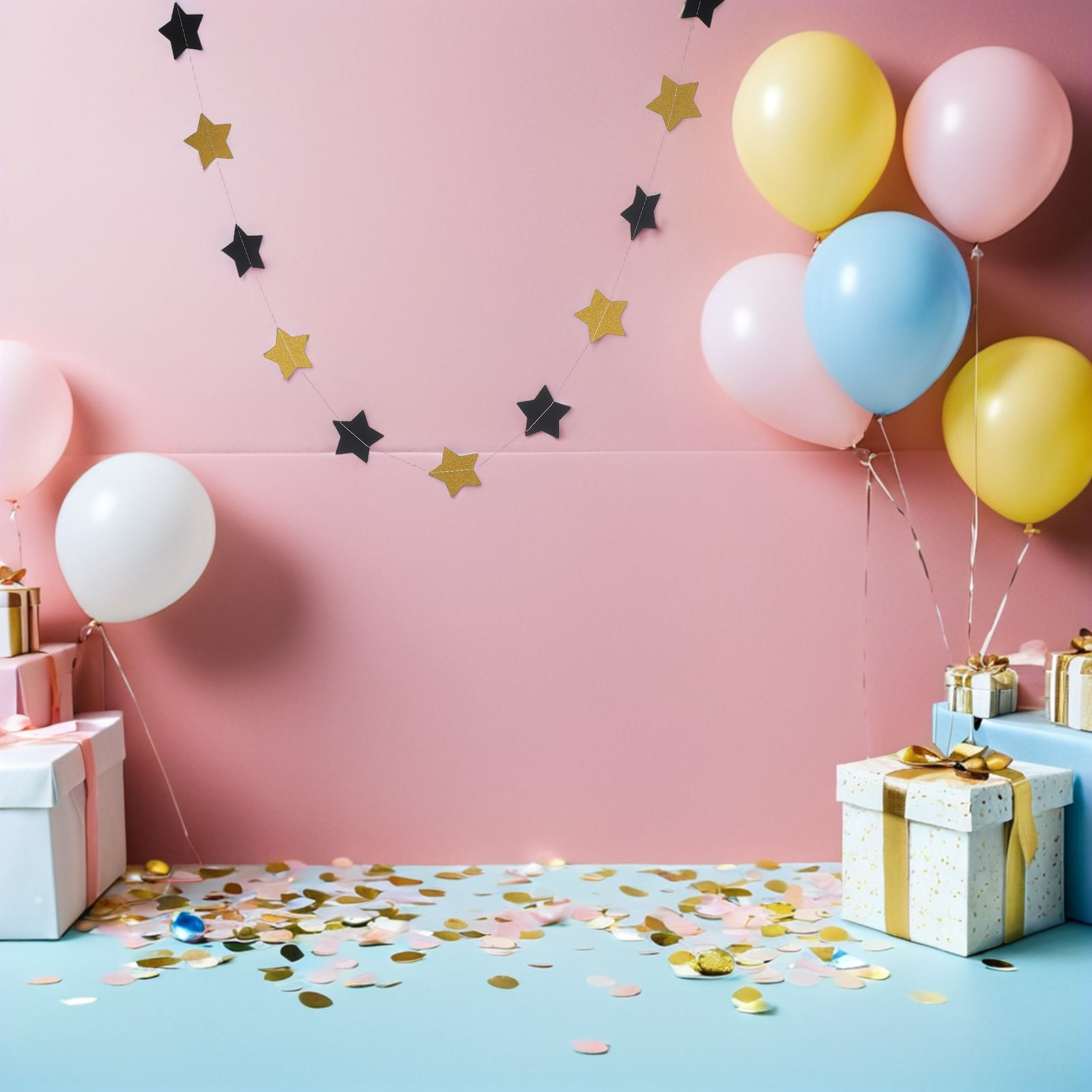 2Pcs Gold Star Garland Banner  - Party Banner Gold review and price