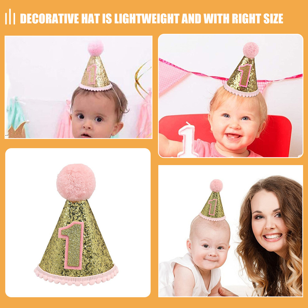 1St Birthday Hat Pink Cone Sty - Party Hat Cone review and price