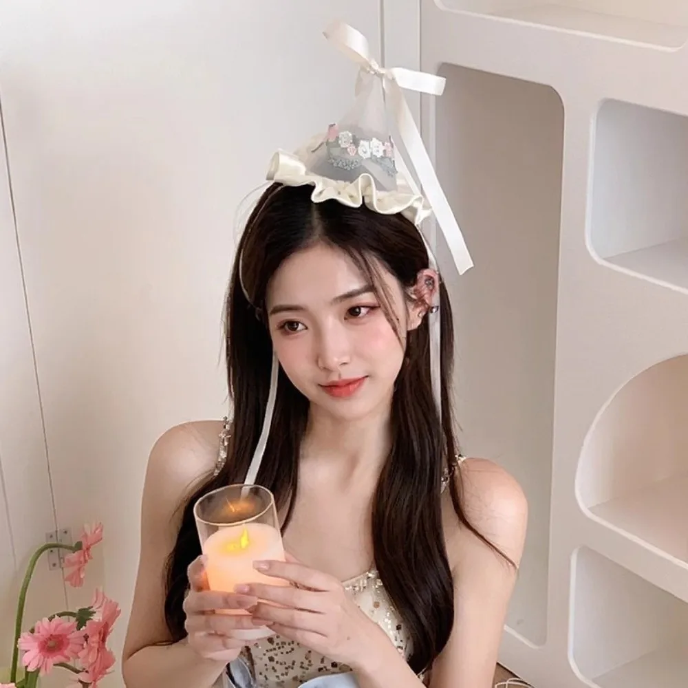Cute Style Embroidery Mesh Bir - Party Hat Cone review and price