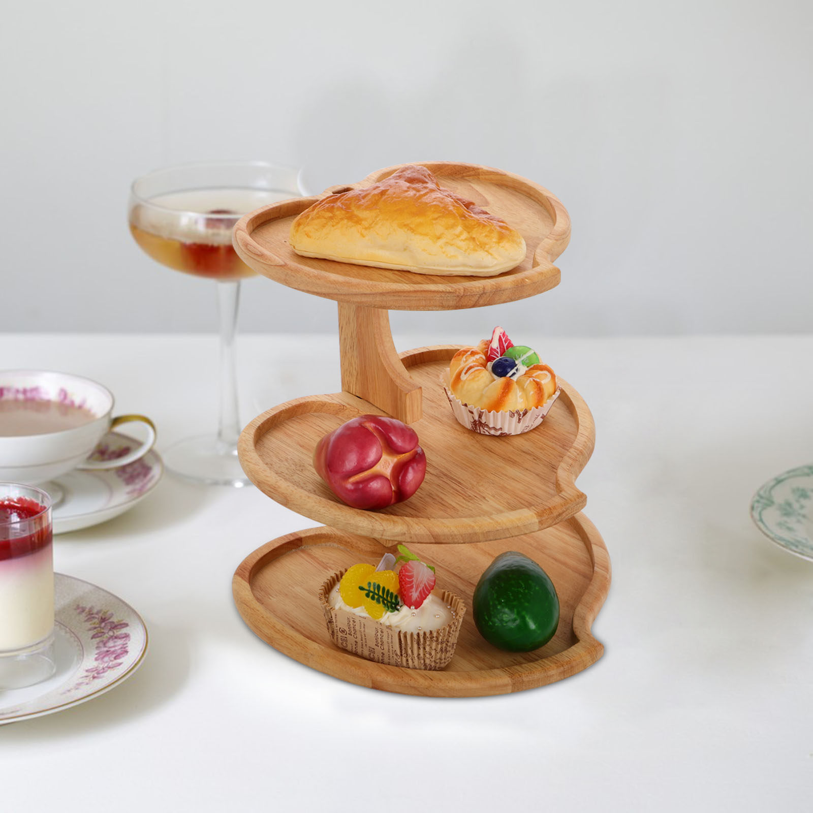 3 Tier Heart Shaped Wood Servi - Cupcake Stand Tier review and price